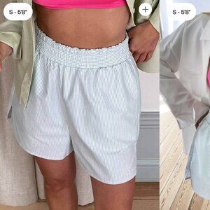 Djerf Avenue Classic Breezy Shorts Green Stripe Size S